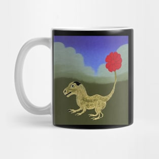 groundhog dragon with flower tail Mug